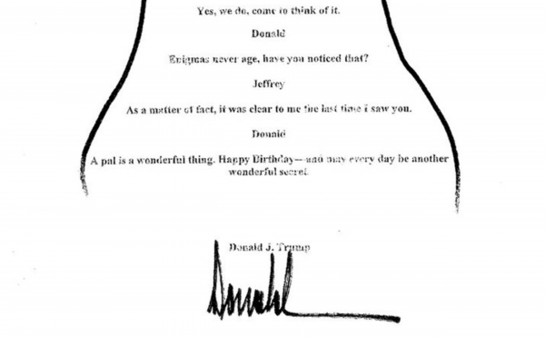 
                    Белый дом опроверг информацию об открытке Трампа Эпштейну
                