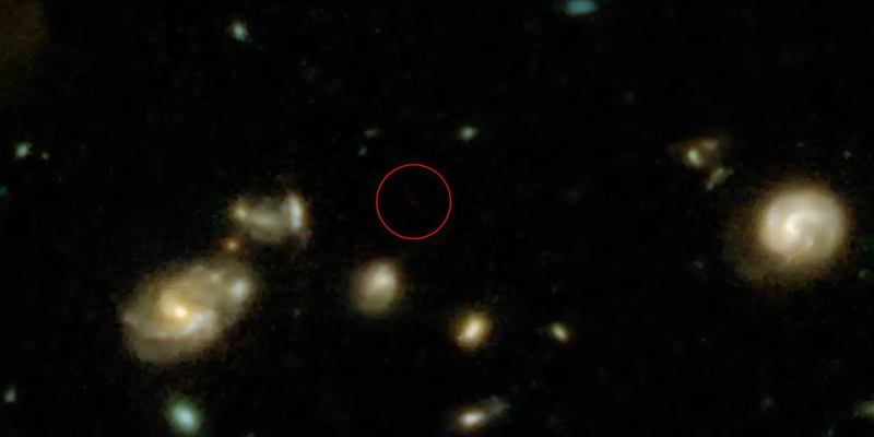 «Уэбб» заглянул за край Вселенной — и заметил аномалию, которая может быть древнейшей галактикой